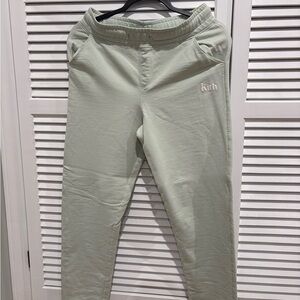 Kith Men’s Sage Green Sweatpants with Embroidered Logo